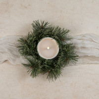 10" WINTER PINE CANDLE RING