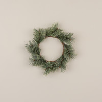 12" WINTER PINE CANDLE RING