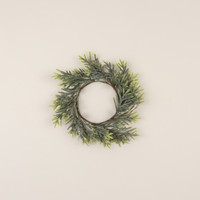 12" MOUNTAIN PINE W/ ICED BERRIES CANDLE RING