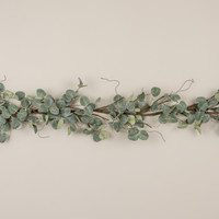 6' GLITTERED EUCALYPTUS & TWIG GARLAND