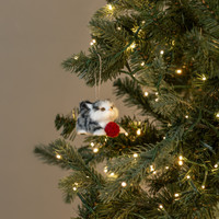 PLAYFUL GREY & WHITE KITTEN ORNAMENT