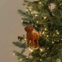 4.75" BROWN LABRADOODLE ORNAMENT