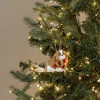 2.75" DOG W/ SCARF ORNAMENT