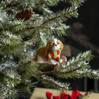 2.75" DOG W/ SCARF ORNAMENT
