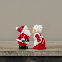 SET/2 KISSING CLAUS' SALT & PEPPER SHAKERS