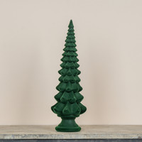19" GREEN FLOCKED TREE