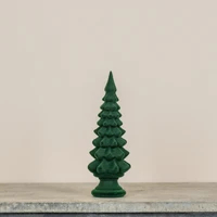 10.25" GREEN FLOCKED TREE