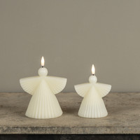 5.25" CREAM ANGEL 3D FLAME CANDLE