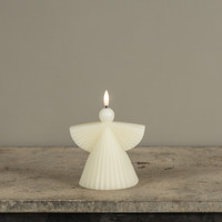 5.25" CREAM ANGEL 3D FLAME CANDLE