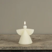 5.25" CREAM ANGEL 3D FLAME CANDLE