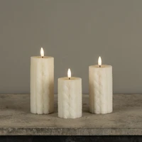 4" CREAM SWEATER 3D FLAME CANDLE