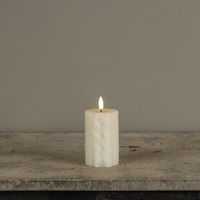 4" CREAM SWEATER 3D FLAME CANDLE