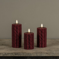 6" RED SWEATER 3D FLAME CANDLE