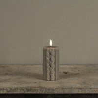 5" TAUPE SWEATER 3D FLAME CANDLE