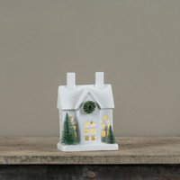 7.5" LIGHTED CERAMIC HOLIDAY HOUSE