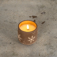 4.5" CERAMIC GINGERBREAD 3D FLAME CANDLE