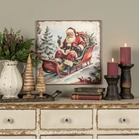 18" SLEIGHING SANTA PRINT