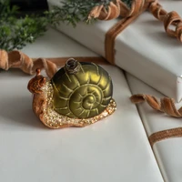 GLITTERED SNAIL ORNAMENT
