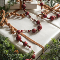 6' GARNET BEADED GARLAND