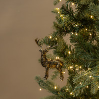 BLACK & GOLD REINDEER ORNAMENT