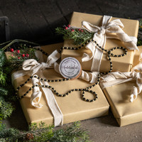 6' BLACK & SILVER MINI BEADED GARLAND