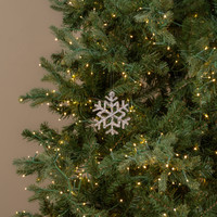 4.5" SILVER FUSED SNOWFLAKE ORNAMENT
