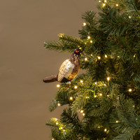GLITTERED PHEASANT ORNAMENT