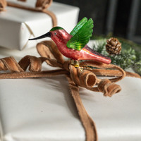 PINK HUMMINGBIRD CLIP ON ORNAMENT