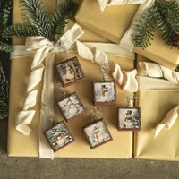 SET/ 6 SNOWMAN ORNAMENT BOXES