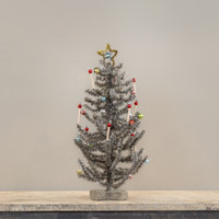 18" SILVER FESTIVE TREE