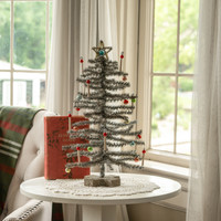 18" SILVER FESTIVE TREE
