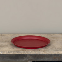 12" RED ROUND TRAY