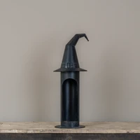 21.5" WITCH'S HAT PILLR CANDLE HOLDER