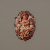 12" BABY JESUS W/ LAMBS METAL SIGN