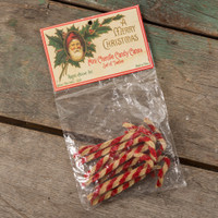 SET/ 12 MINI CHENILLE CANDY CANE ORNAMENTS