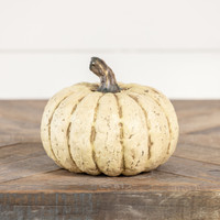 5.75" WHITE SHORT PUMPKIN