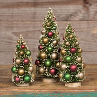 10" MULTI COLOR BEAD BOTTLEBRUSH TREE