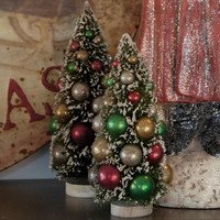 8" MULTI COLOR BEAD BOTTLEBRUSH TREE