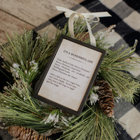 A WONDERFUL LIFE SIGN ORNAMENT