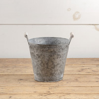 9" GALVANIZED DOUBLE HANDLE DECORATIVE PAIL