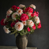 19.5" DARK PINK GERANIUM BUSH