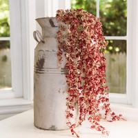 42" DRAPING RED GLITTER BUDS