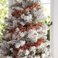 42" DRAPING RED GLITTER BUDS
