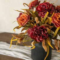 19" SUNSET DRIED ROSE SPRAY