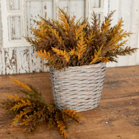 13" BROWN & GOLD PRICKLY PINE BUSH