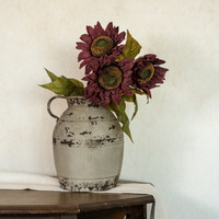 27" WINE SUNFLOWER STEM