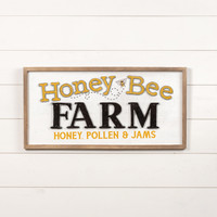 31.5" HONEY BEE FARM WOOD SIGN