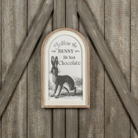 FOLLOW THE BUNNY SIGN