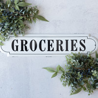 17.5" GROCERIES SIGN