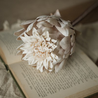 22" BEIGE LARGE ARTICHOKE SPRAY